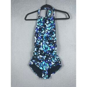 Speedo Blue Halter One Piece Swimsuit Women's Size S
